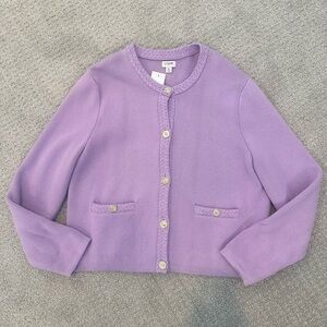 NWT J. Crew Factory Purple Cardigan Lady Jacket XL